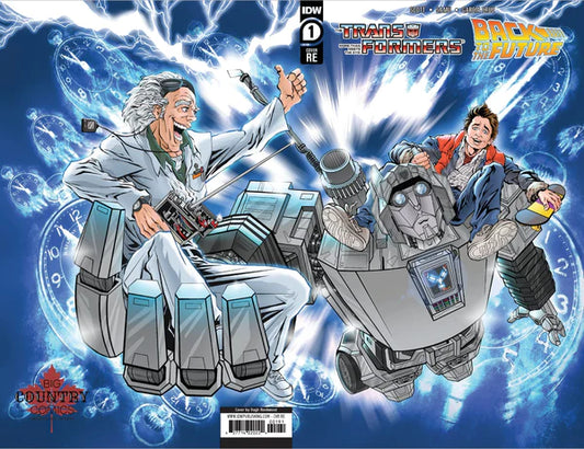 TRANSFORMERS BACK TO FUTURE #1 - Hugh Rookwood Full Wrap Around Variant